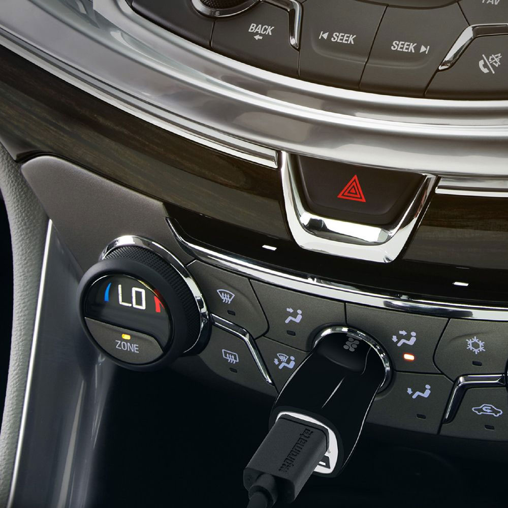 Picture of Promate Car Kit 3-In-1 Micro USB Car Kit with 3.1A Dual USB Universal Car Charger Car Mount Phone Holder for Smartphones Carkit HM (Black)