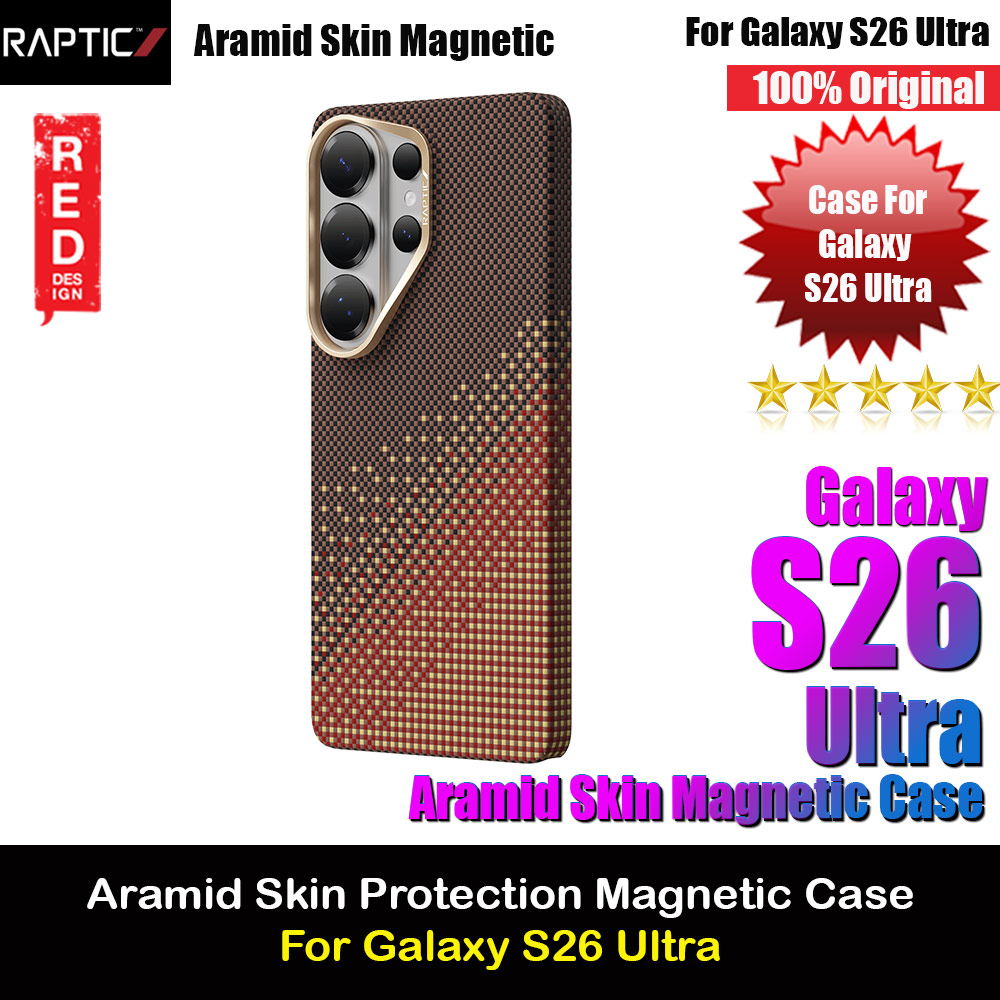 Picture of Raptic Aramid Skin Magnetic Compatible Protection Case for Samsung Galaxy S26 Ultra (Serenity Amber) Samsung Galaxy S26 Ultra- Samsung Galaxy S26 Ultra Cases, Samsung Galaxy S26 Ultra Covers, iPad Cases and a wide selection of Samsung Galaxy S26 Ultra Accessories in Malaysia, Sabah, Sarawak and Singapore 