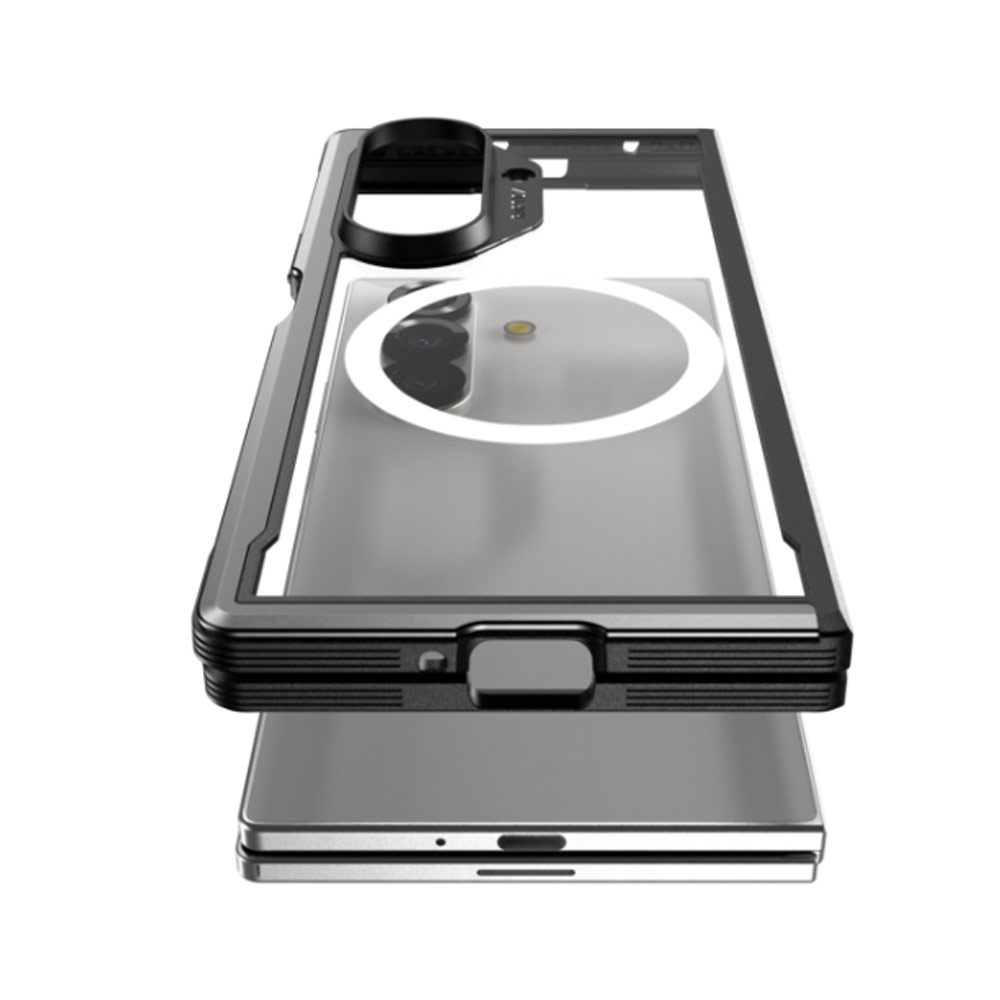 Picture of Samsung Galaxy Z Fold 7 Case | Raptic Galaxy Z Fold7 Shield Classic Magnetic Compatible Case for Galaxy Z Fold 7 (Black)