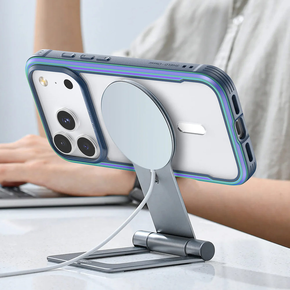 Picture of Apple iPhone 17 Pro Max 6.9 Case | Raptic Shield Classic MgSafe Magnetic Compatible Drop Protection Case for iPhone 17 Pro Max 6.9 (Iridescent)