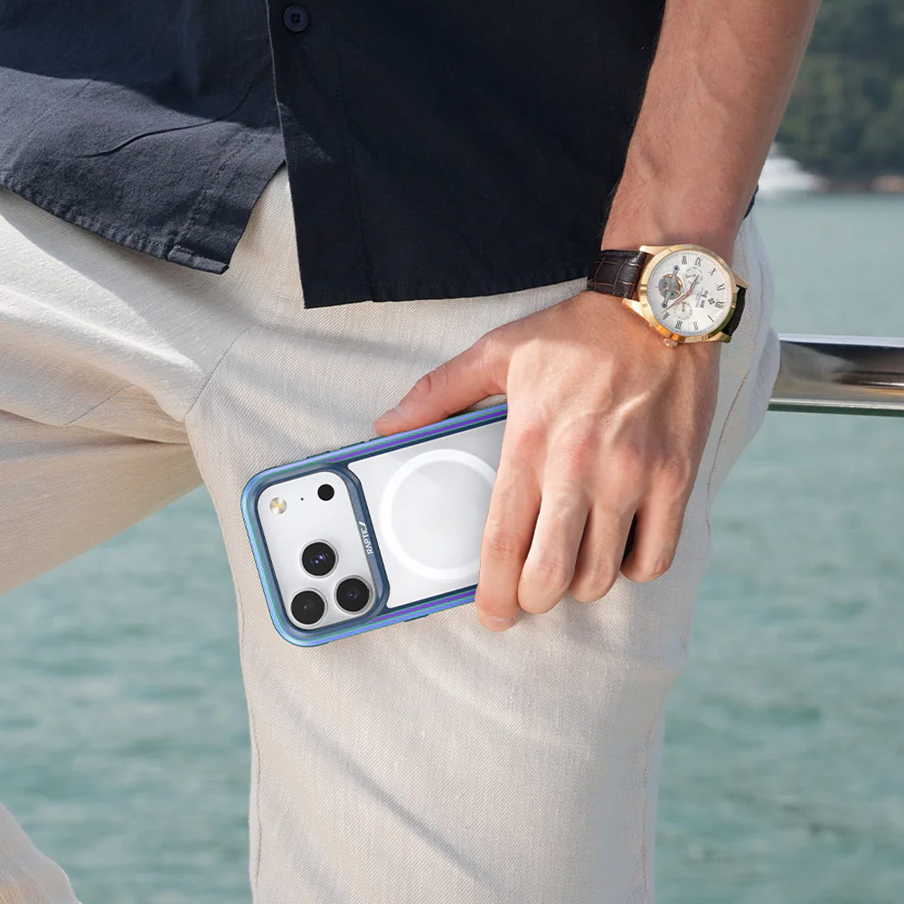 Picture of Apple iPhone 17 Pro Max 6.9 Case | Raptic Shield Classic MgSafe Magnetic Compatible Drop Protection Case for iPhone 17 Pro Max 6.9 (Iridescent)