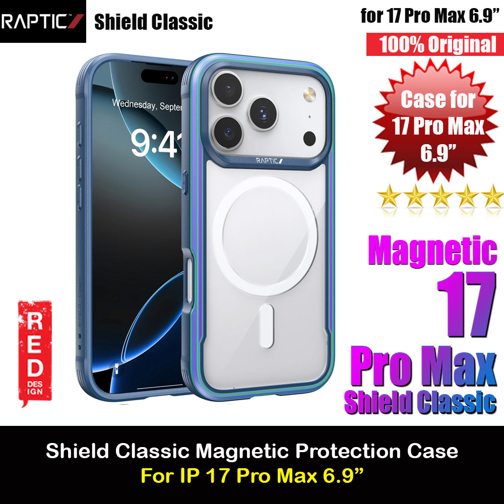 Picture of Raptic Shield Classic MgSafe Magnetic Compatible Drop Protection Case for iPhone 17 Pro Max 6.9 (Iridescent) Apple iPhone 17 Pro Max 6.9- Apple iPhone 17 Pro Max 6.9 Cases, Apple iPhone 17 Pro Max 6.9 Covers, iPad Cases and a wide selection of Apple iPhone 17 Pro Max 6.9 Accessories in Malaysia, Sabah, Sarawak and Singapore 