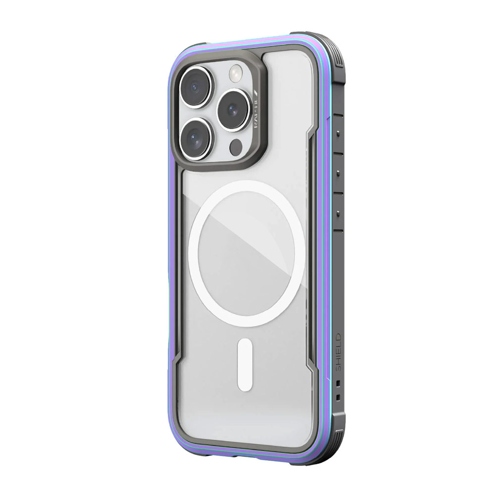 Picture of Apple iPhone 16 Pro 6.3 Case | Raptic Shield MgSafe Magnetic Compatible Tough  Metal Frame Protection Case for iPhone 16 Pro 6.3 (Iridescent)