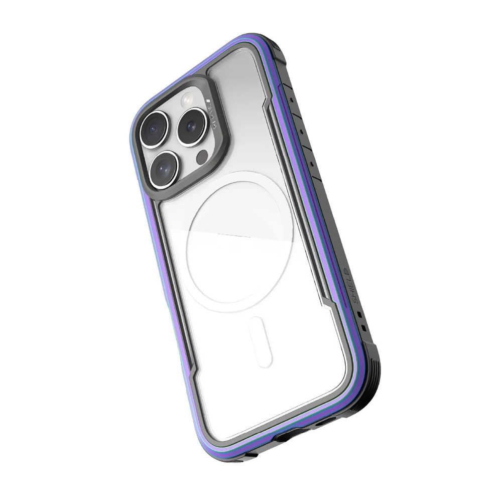 Picture of Apple iPhone 16 Pro 6.3 Case | Raptic Shield MgSafe Magnetic Compatible Tough  Metal Frame Protection Case for iPhone 16 Pro 6.3 (Iridescent)