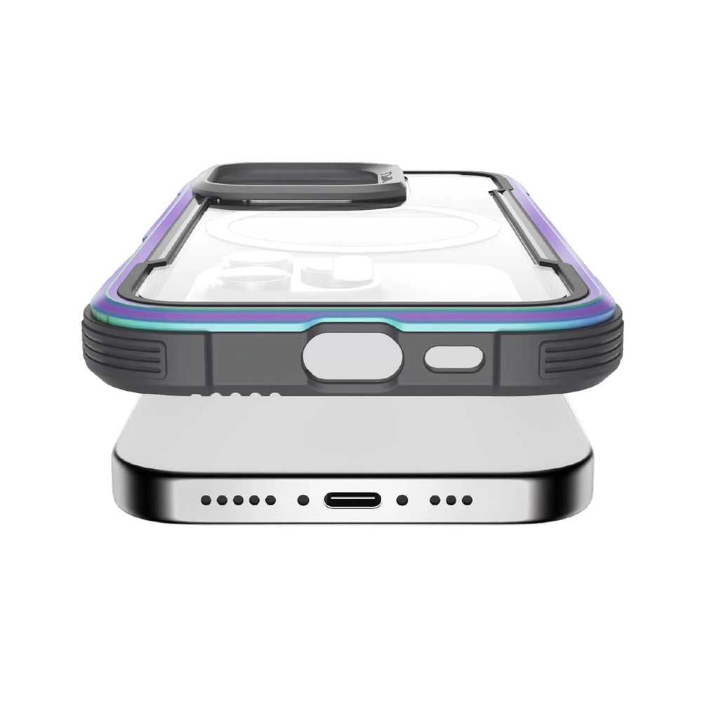 Picture of Apple iPhone 16 Pro 6.3 Case | Raptic Shield MgSafe Magnetic Compatible Tough  Metal Frame Protection Case for iPhone 16 Pro 6.3 (Iridescent)