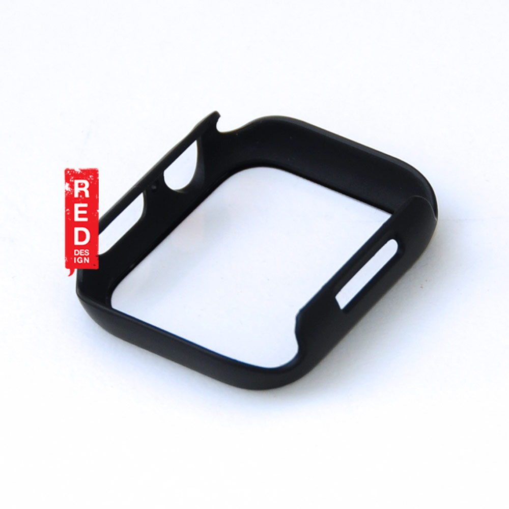 Picture of Apple Watch 45mm Case | Red Design PC and Tempered Glass Full Coverage Case Splash Proof for Apple Watch 45mm Series 7 (Black)