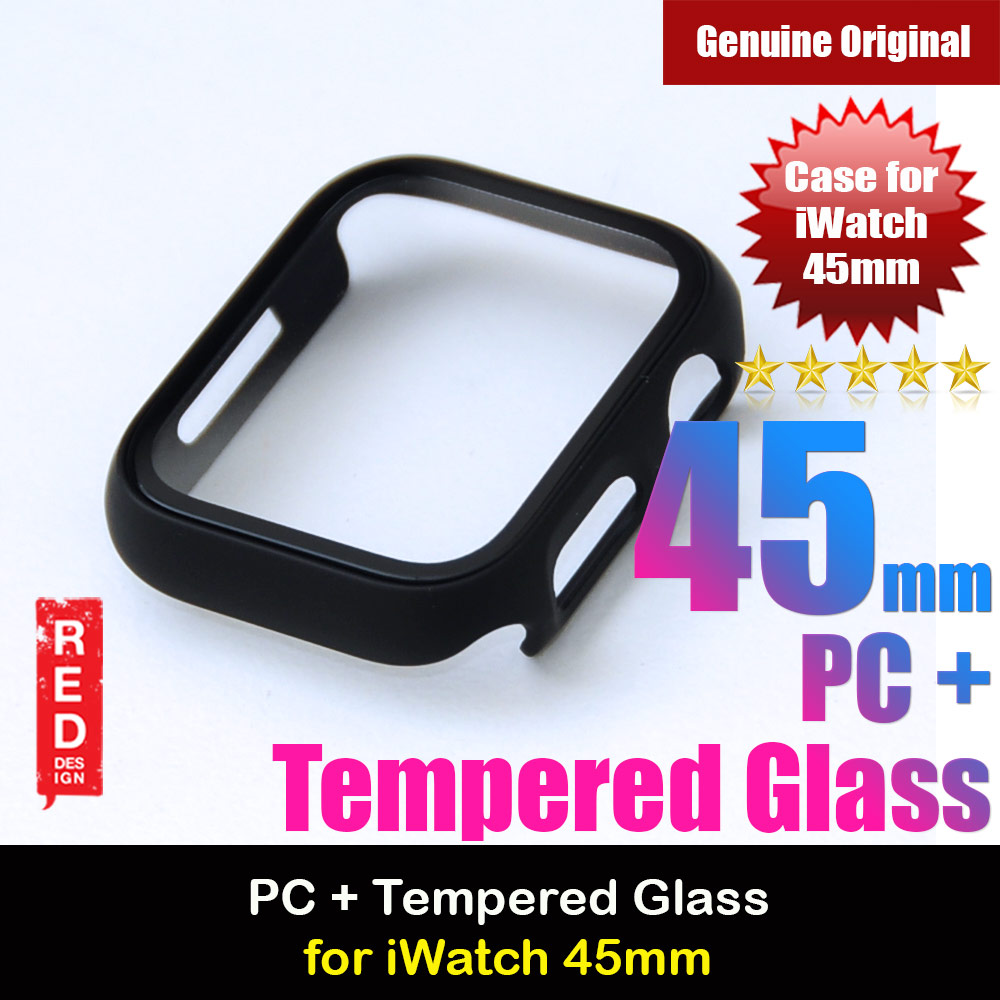 Picture of Red Design PC and Tempered Glass Full Coverage Case Splash Proof for Apple Watch 45mm Series 7 (Black) Apple Watch 45mm- Apple Watch 45mm Cases, Apple Watch 45mm Covers, iPad Cases and a wide selection of Apple Watch 45mm Accessories in Malaysia, Sabah, Sarawak and Singapore 