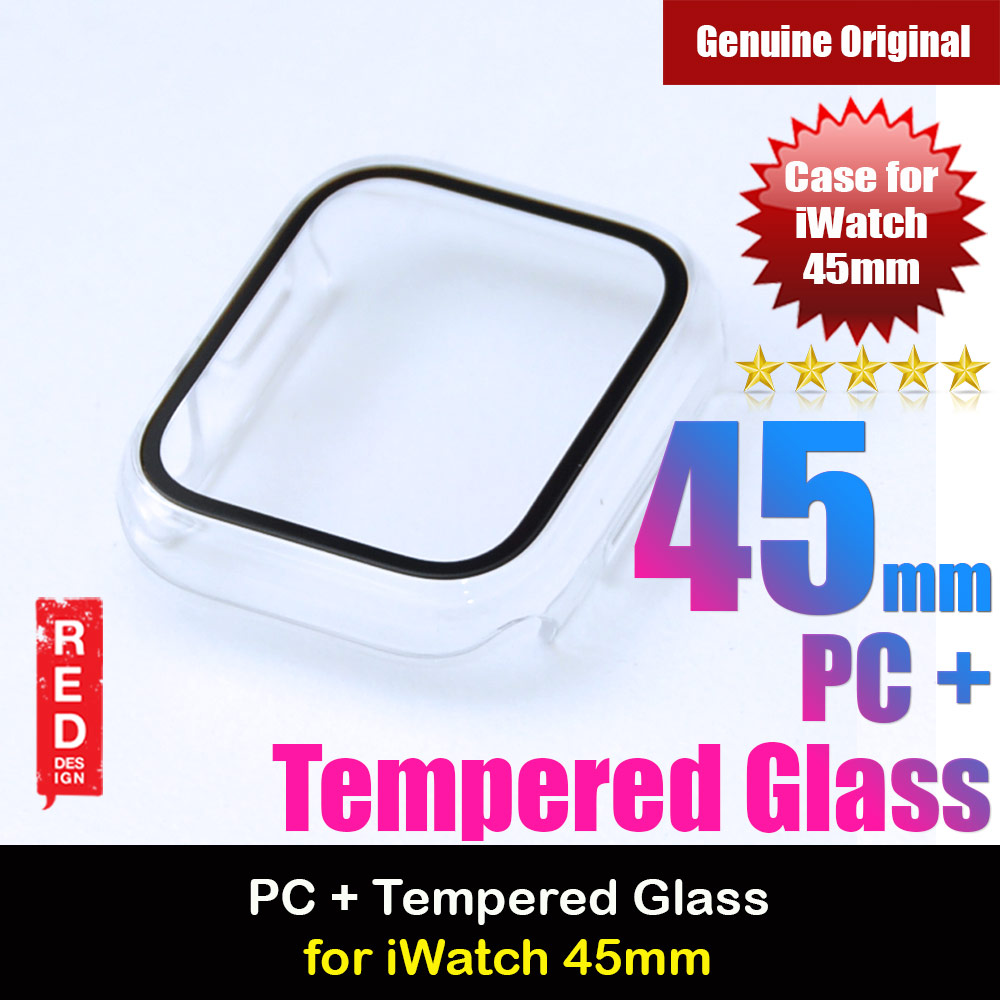 Picture of Red Design PC and Tempered Glass Full Coverage Case Splash Proof for Apple Watch 45mm Series 7 (Clear) Apple Watch 45mm- Apple Watch 45mm Cases, Apple Watch 45mm Covers, iPad Cases and a wide selection of Apple Watch 45mm Accessories in Malaysia, Sabah, Sarawak and Singapore 