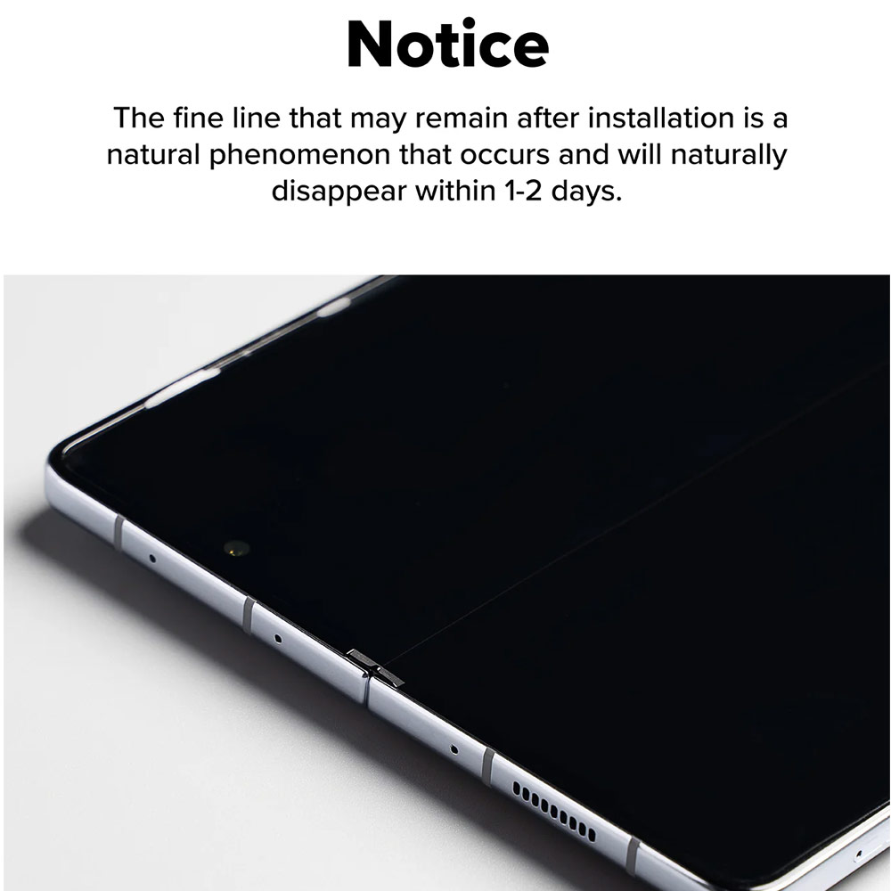 Picture of Samsung Galaxy Z Fold 7 Screen Protector | Ringke 3 in 1 Screen Protector Dual Easy Film Interior Screen Protector Display Cover Tempered Glass Hinge Protector for Samsung Galaxy Z Fold 7