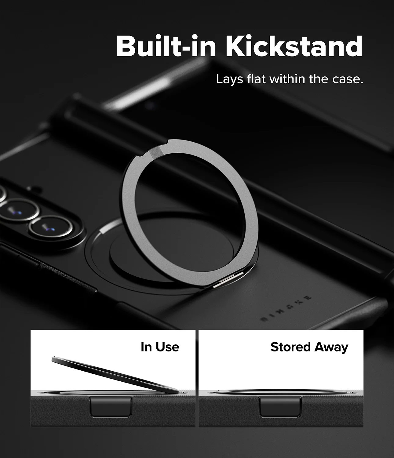 Picture of Samsung Galaxy Z Fold 7 Case | Ringke Alles Magnetic Kickstand Protection Case for Samsung Galaxy Z Fold 7 (Black)