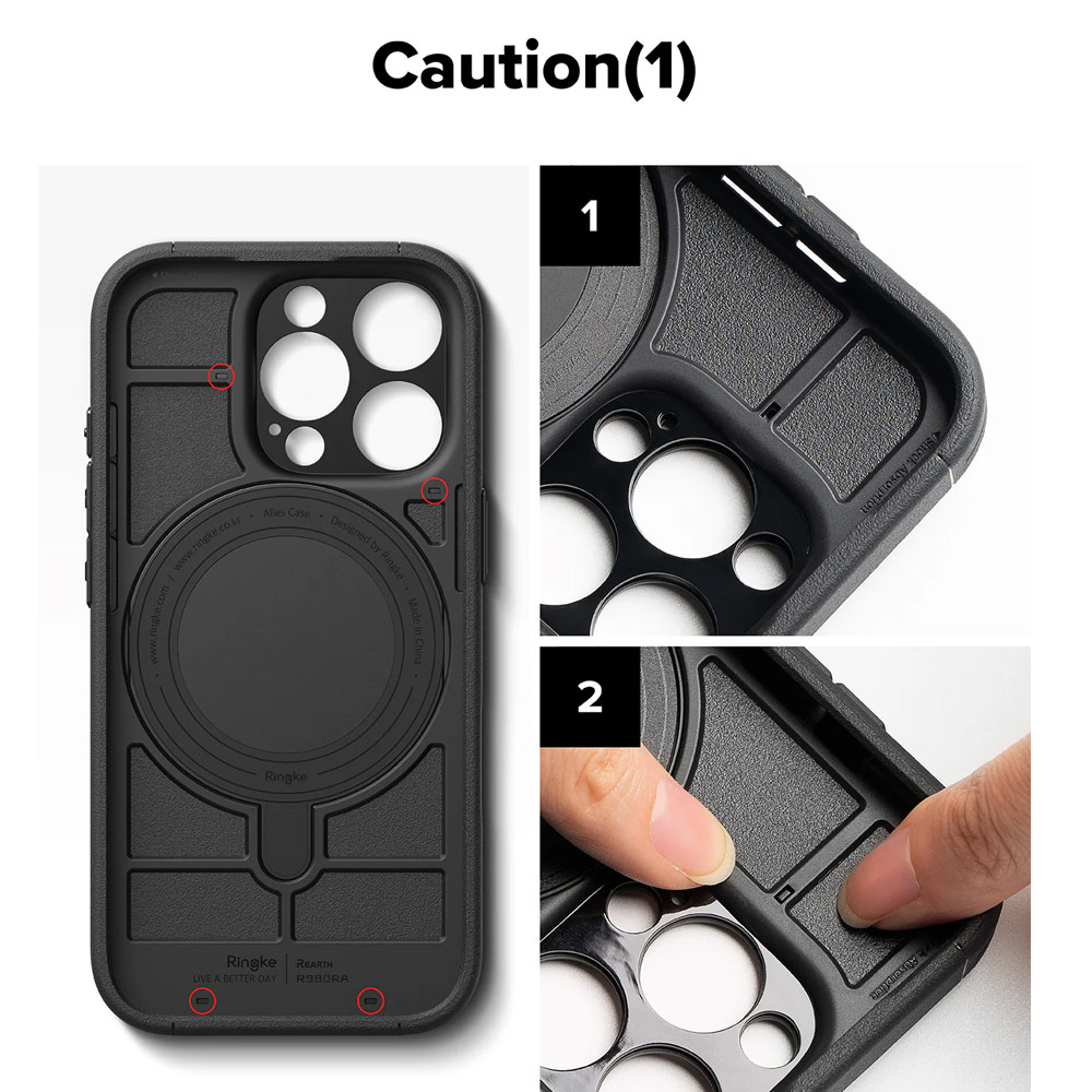 Picture of Apple iPhone 16 Pro Max 6.9 Case | Ringke Alles Heavy Duty Drop Protection Magnetic Case with Ring Stand for iPhone 16 Pro Max (Gunmetal)