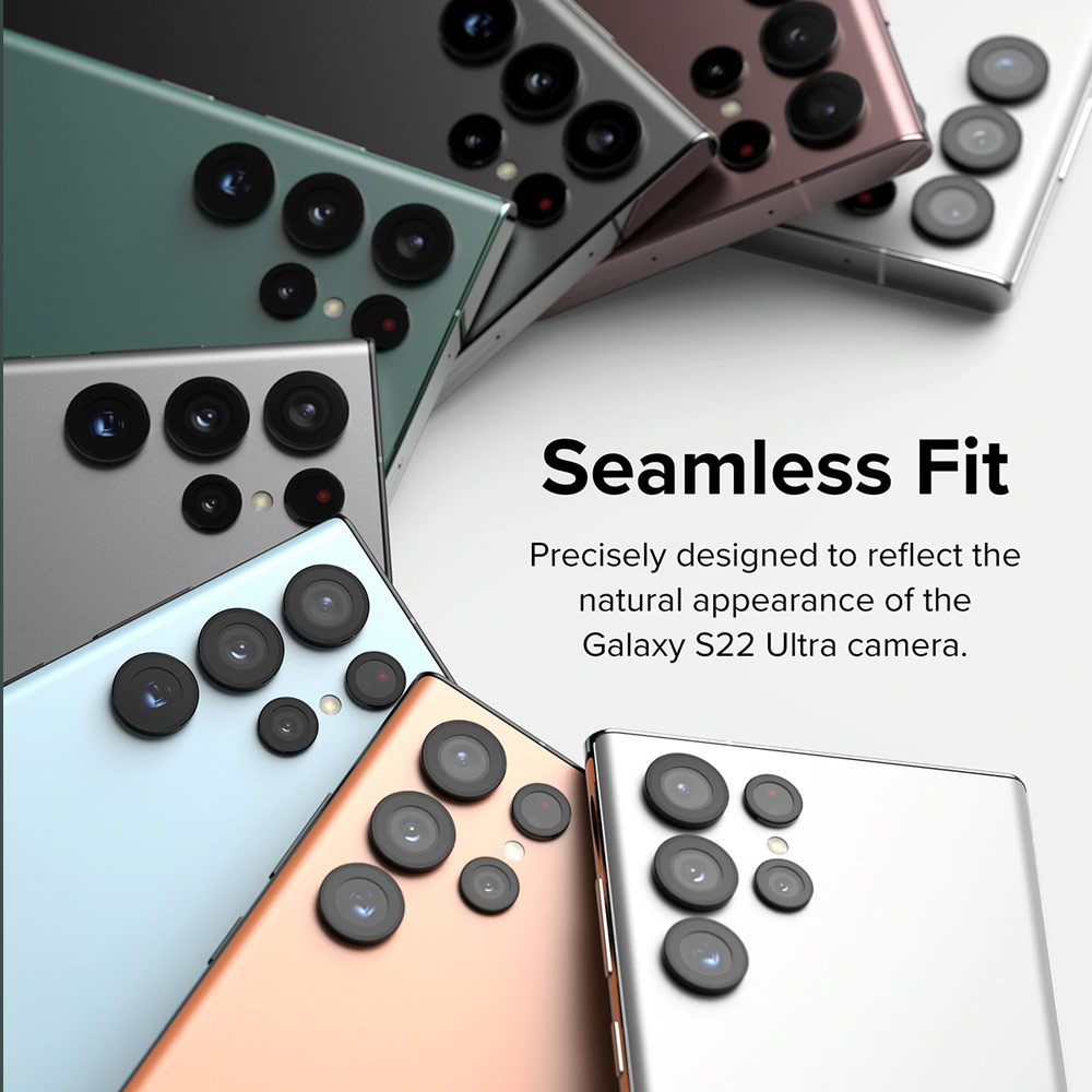 Picture of Samsung Galaxy S22 Ultra 5G 6.8  | Ringke Camera Lens Frame Glass Protector for Samsung Galaxy S22 Ultra (Silver)