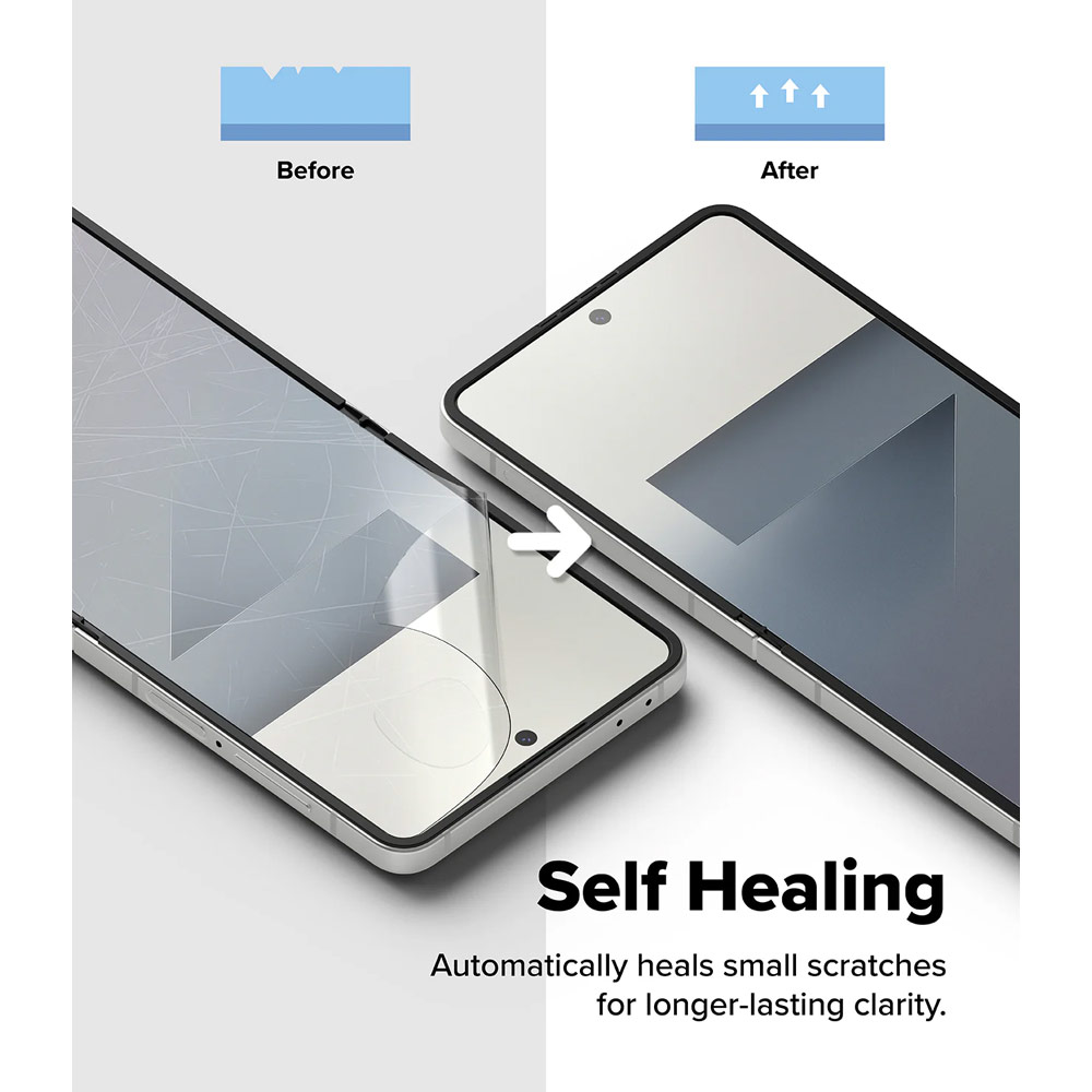 Picture of Samsung Galaxy Z Flip 7 Screen Protector | Ringke Screen Protector Dual Easy Film Interior Screen Protector for Samsung Galaxy Z Flip 7 (2pcs Pack)