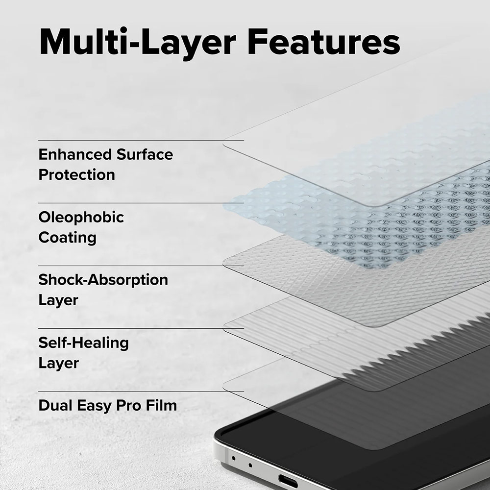 Picture of Samsung Galaxy Z Flip 7 Screen Protector | Ringke Screen Protector Dual Easy Film Interior Screen Protector for Samsung Galaxy Z Flip 7 (2pcs Pack)