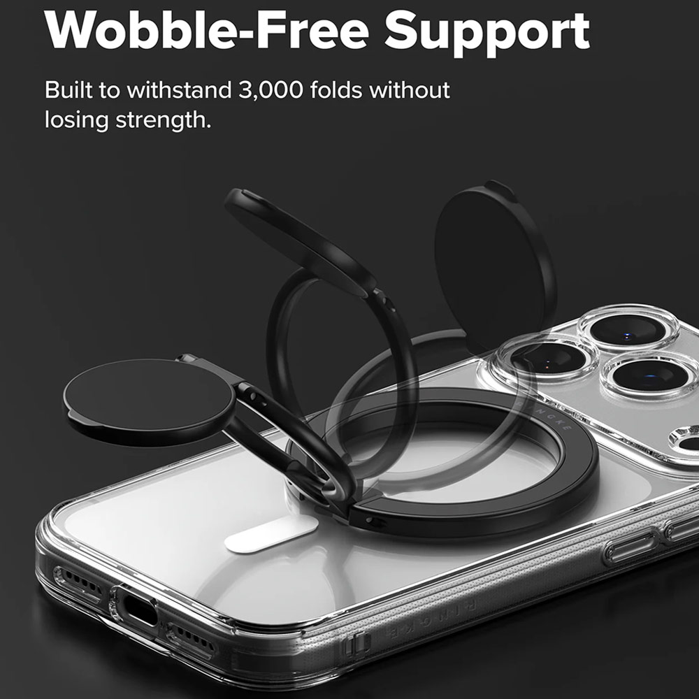 Picture of Ringke Dual Magnetic Smart Holder Phone Grip and Kickstand Stand Zinc Alloy (Black)