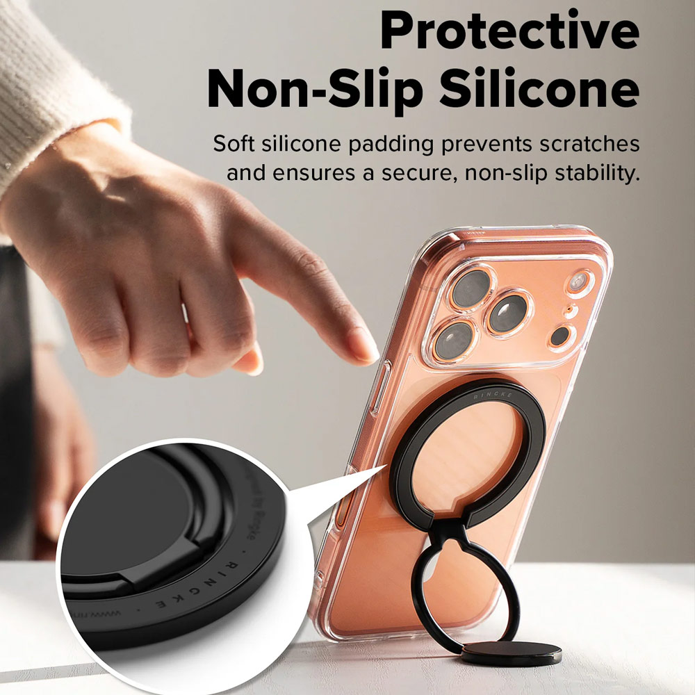 Picture of Ringke Dual Magnetic Smart Holder Phone Grip and Kickstand Stand Zinc Alloy (Black)