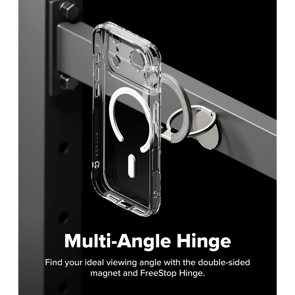 Picture of Ringke Dual Magnetic Smart Holder Phone Grip and Kickstand Stand Zinc Alloy (Satin Silver)