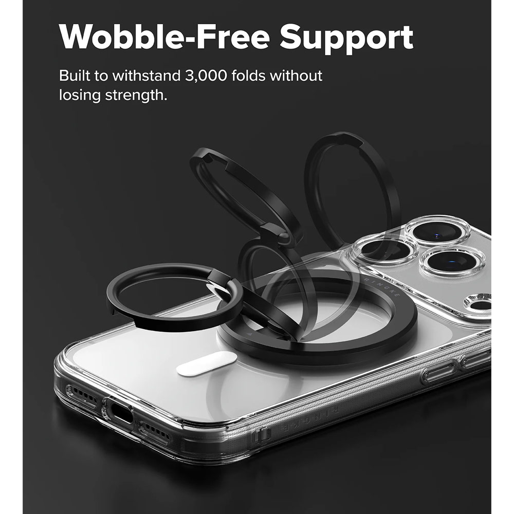 Picture of Ringke Dual Magnetic Smart Ring Phone Grip and Kickstand Stand Zinc Alloy (Black)