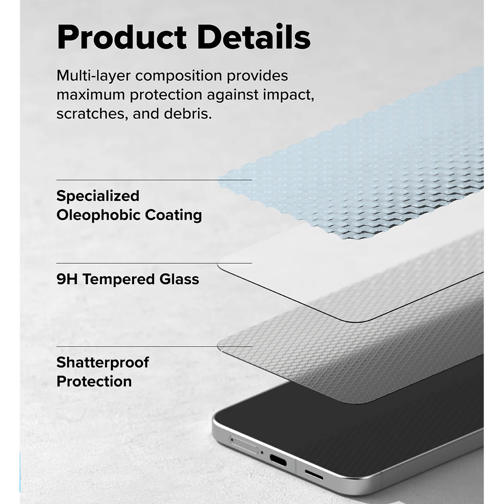 Picture of Samsung Galaxy A57 Screen Protector | Ringke Easy Slide Tempered Glass Screen Protector for Samsung Galaxy A57 (Clear) 2pcs