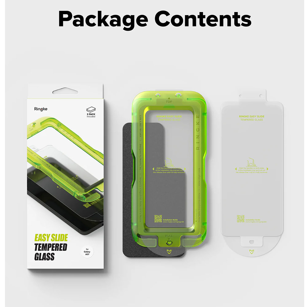 Picture of Samsung Galaxy A57 Screen Protector | Ringke Easy Slide Tempered Glass Screen Protector for Samsung Galaxy A57 (Clear) 2pcs