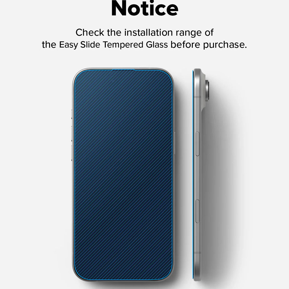 Picture of Apple iPhone Air 6.5 Screen Protector | Ringke Easy Slide Tempered Glass Screen Protector for iPhone Air 6.5 (Clear) 2pcs