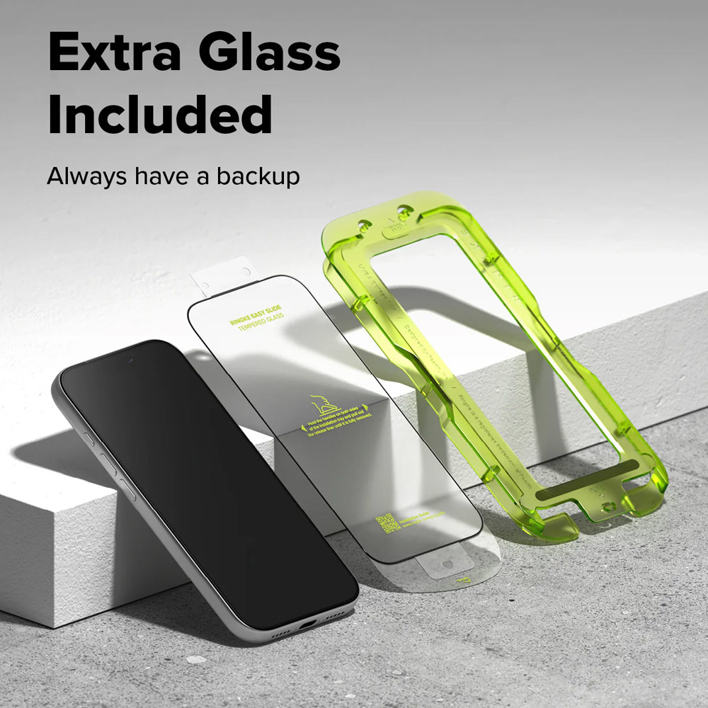 Picture of Apple iPhone 17 6.3 Screen Protector | Ringke Easy Slide Tempered Glass Screen Protector for iPhone 17 6.3  (Clear) 2pcs