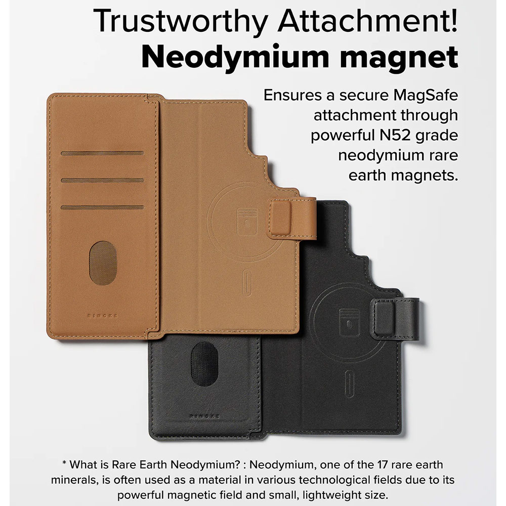 Picture of Samsung Galaxy S25 Ultra  | Ringke Folio Grip Wallet Magnetic Flip Cover Card Holder for Samsung Galaxy S25 Ultra (Black)