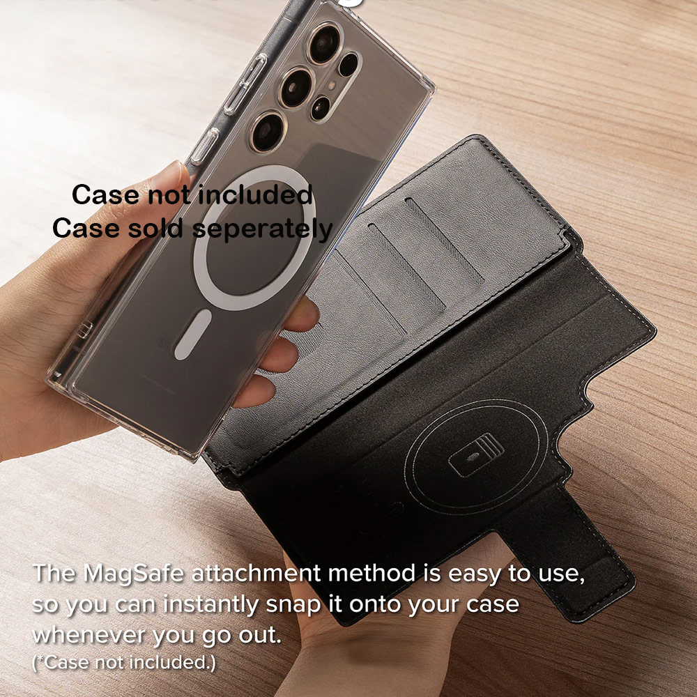 Picture of Samsung Galaxy S25 Ultra  | Ringke Folio Grip Wallet Magnetic Flip Cover Card Holder for Samsung Galaxy S25 Ultra (Black)