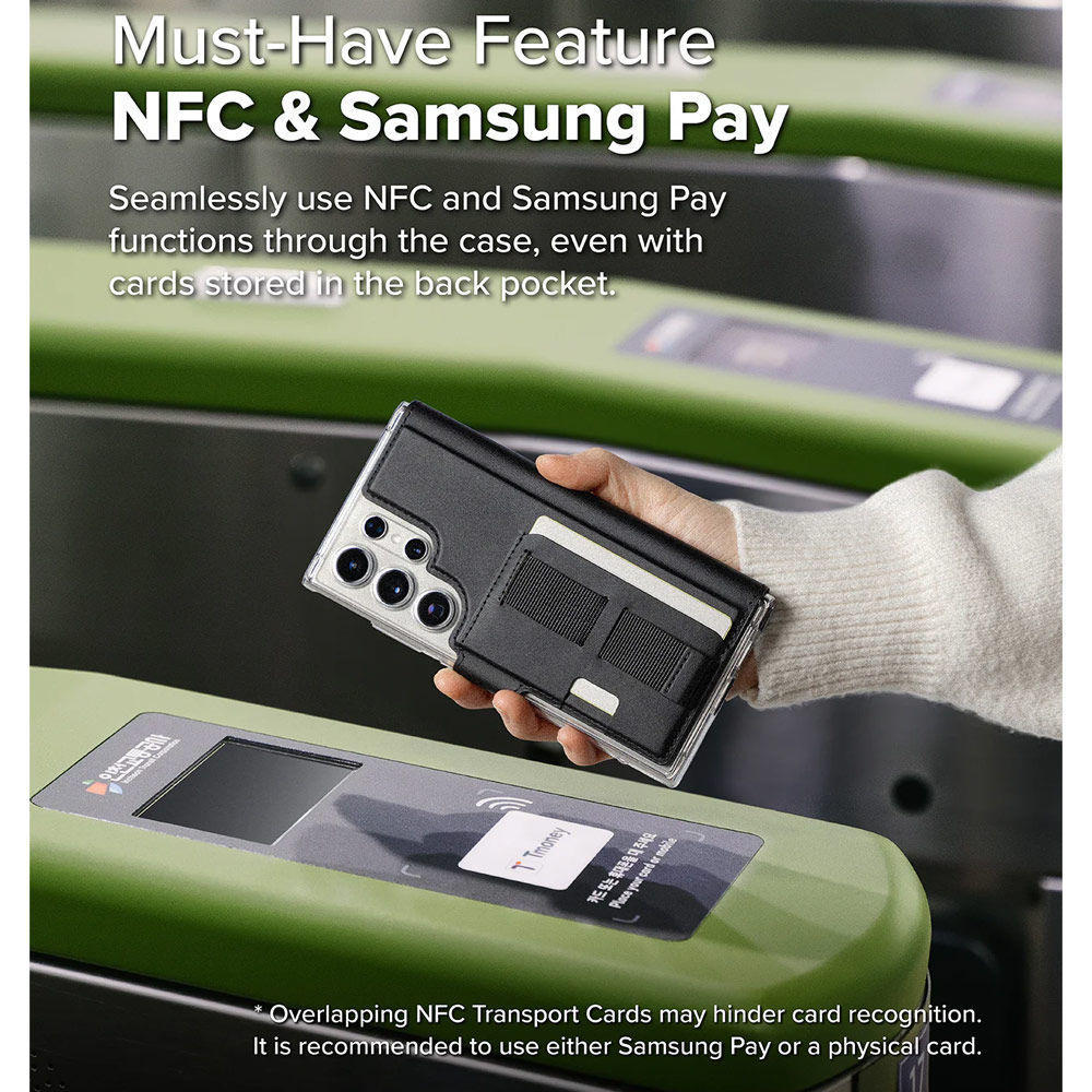 Picture of Samsung Galaxy S25 Ultra  | Ringke Folio Grip Wallet Magnetic Flip Cover Card Holder for Samsung Galaxy S25 Ultra (Black)