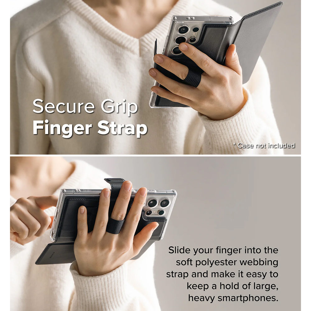 Picture of Samsung Galaxy S25 Ultra  | Ringke Folio Grip Wallet Magnetic Flip Cover Card Holder for Samsung Galaxy S25 Ultra (Black)