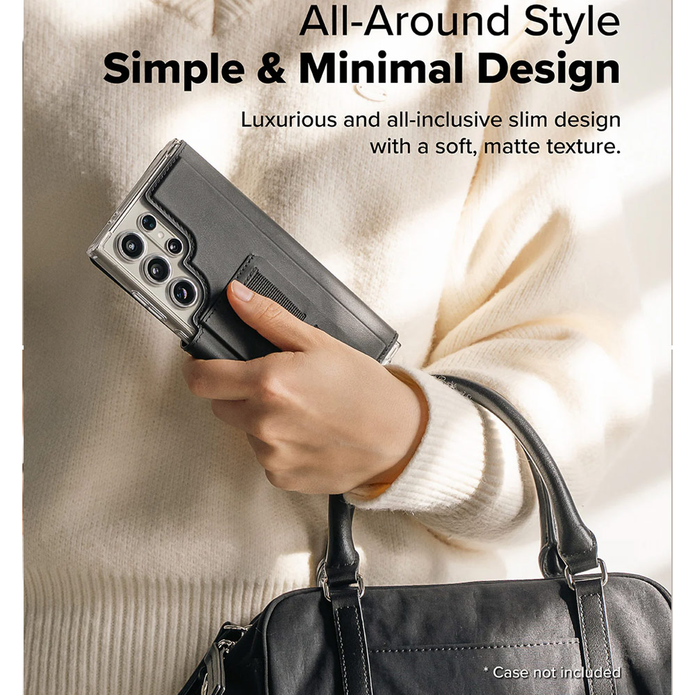 Picture of Samsung Galaxy S25 Ultra  | Ringke Folio Grip Wallet Magnetic Flip Cover Card Holder for Samsung Galaxy S25 Ultra (Black)