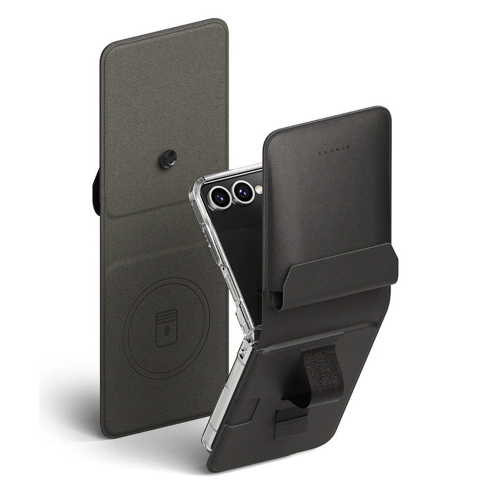 Picture of Samsung Galaxy Z Flip 7  | Ringke Folio Grip Wallet Magnetic for Samsung Galaxy Z Flip 7 (Black)