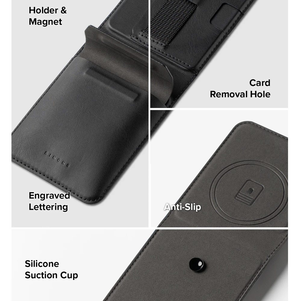 Picture of Samsung Galaxy Z Flip 7  | Ringke Folio Grip Wallet Magnetic for Samsung Galaxy Z Flip 7 (Black)