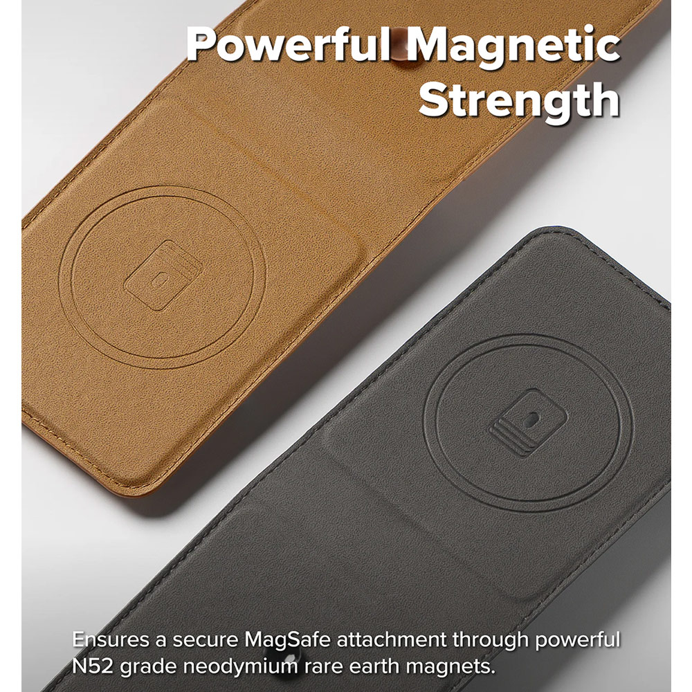 Picture of Samsung Galaxy Z Flip 7  | Ringke Folio Grip Wallet Magnetic for Samsung Galaxy Z Flip 7 (Brown)