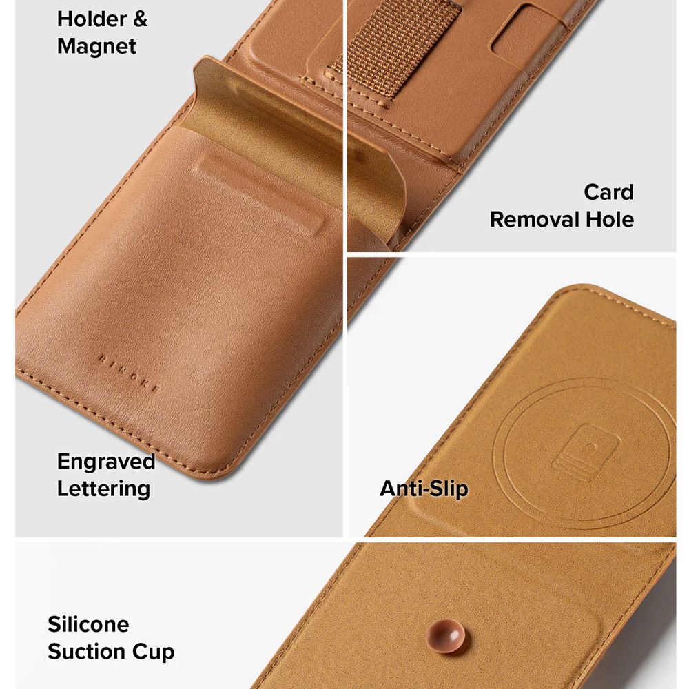 Picture of Samsung Galaxy Z Flip 7  | Ringke Folio Grip Wallet Magnetic for Samsung Galaxy Z Flip 7 (Brown)
