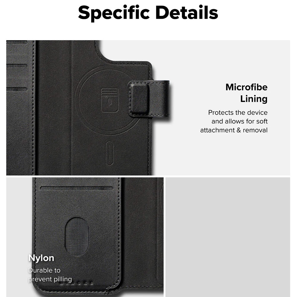 Picture of Apple iPhone 15 Plus 6.7 | Ringke Folio Wallet Magnetic Flip Cover Card Holder for iPhone 16 Pro Max iPhone 16 Plus (Black)