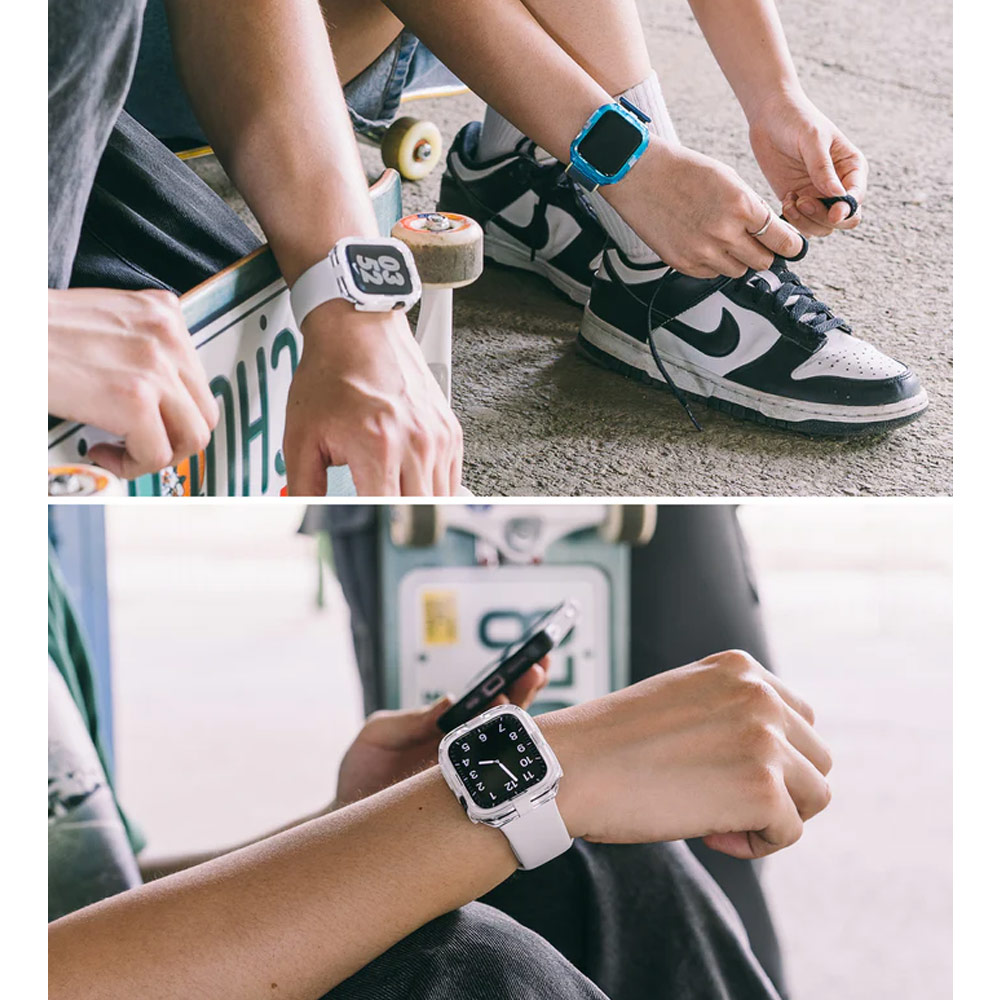 Picture of Apple Watch 44mm Case | Ringke Slim Perfect Fit Case for Apple Watch Series 4 5 6 SE 7 8 44mm 45mm (White)