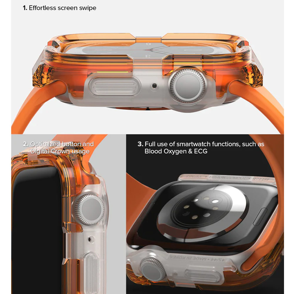 Picture of Apple Watch 44mm Case | Ringke Slim Perfect Fit Case for Apple Watch Series 4 5 6 SE 7 8 44mm 45mm (White)