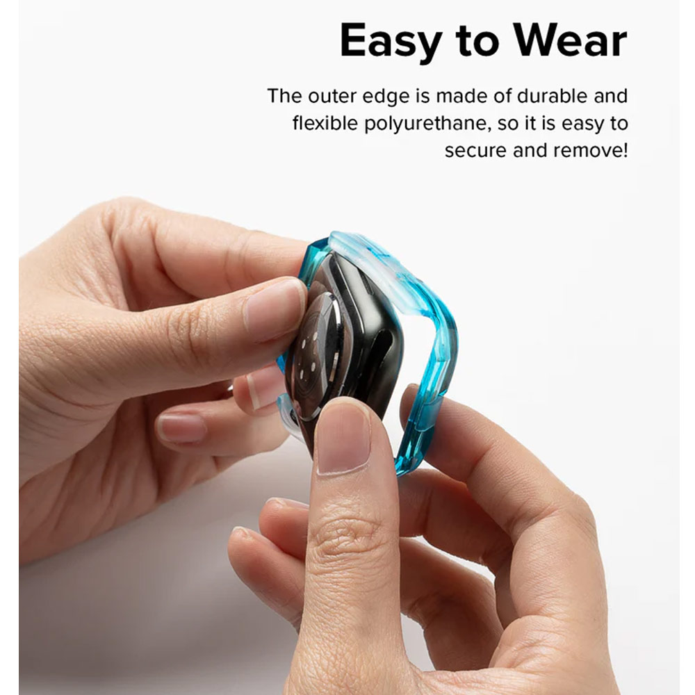 Picture of Apple Watch 44mm Case | Ringke Slim Perfect Fit Case for Apple Watch Series 4 5 6 SE 7 8 44mm 45mm (White)