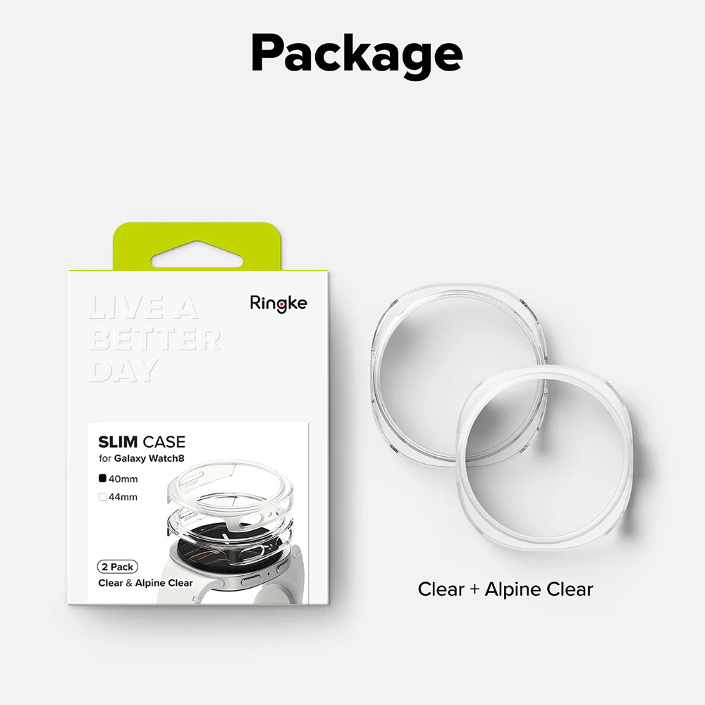 Picture of Samsung Galaxy Watch 8 40mm Case | Ringke Slim Protection Case for Samsung Galaxy Watch 8 40mm (Clear Alpine Clear)
