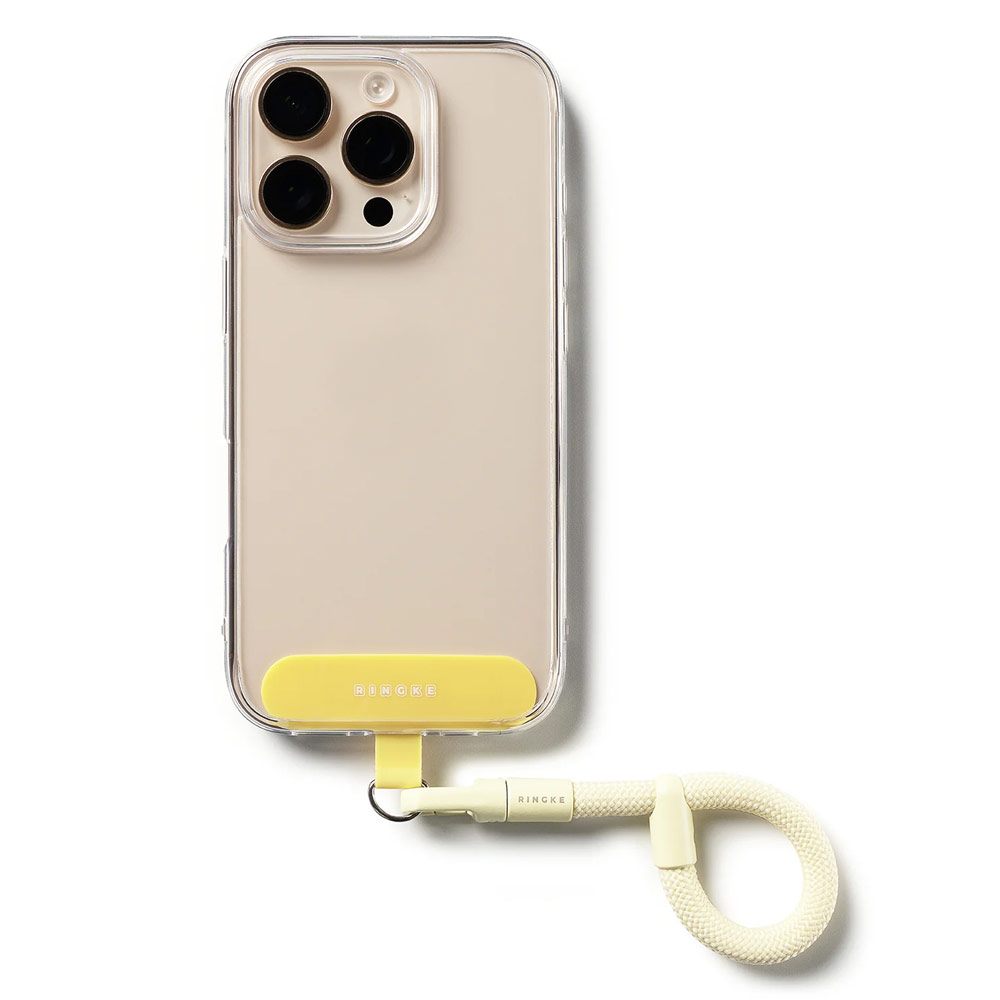 Picture of Ringke Holder Link Flow Finger Ring Strap Phone Strap for closed-bottom phone case (Butter Yellow)