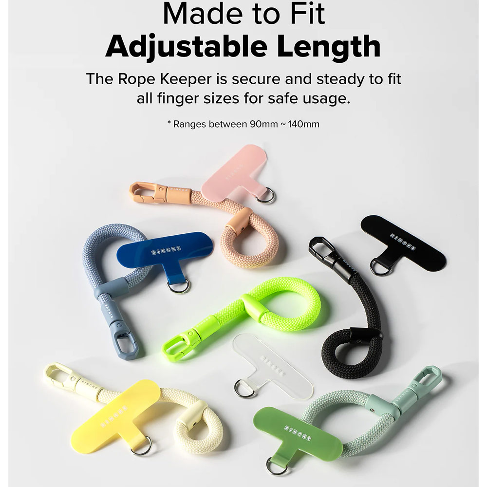 Picture of Ringke Holder Link Flow Finger Ring Strap Phone Strap for closed-bottom phone case (Butter Yellow)