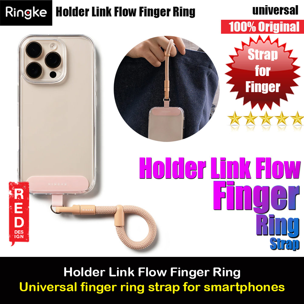 Picture of Ringke Holder Link Flow Finger Ring Strap Phone Strap for closed-bottom phone case (Orange Pink) Red Design- Red Design Cases, Red Design Covers, iPad Cases and a wide selection of Red Design Accessories in Malaysia, Sabah, Sarawak and Singapore 