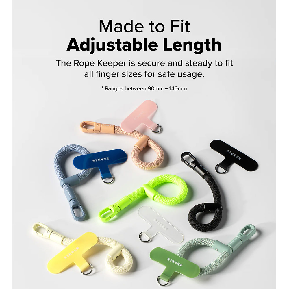 Picture of Ringke Holder Link Flow Finger Ring Strap Phone Strap for closed-bottom phone case (Orange Pink)