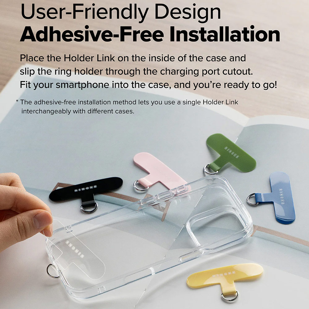 Picture of Ringke Holder Link Flow Finger Ring Strap Phone Strap for closed-bottom phone case (Urban Blue)