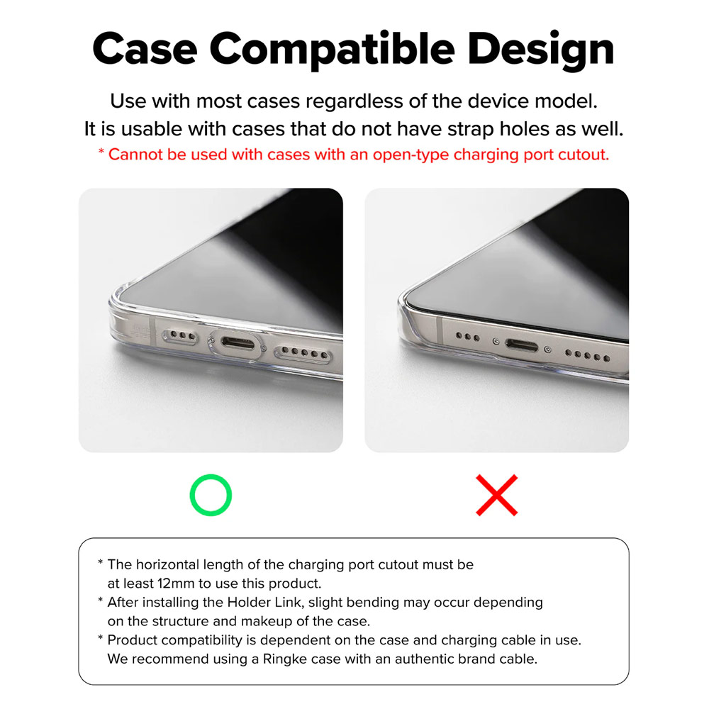 Picture of Ringke Holder Link and Flow Shoulder Strap Y-Type Easy Strap Crossbody Lanyard Shoulder Holder Card Link Adjustable Phone Strap for closed-bottom phone case (Butter Yellow)