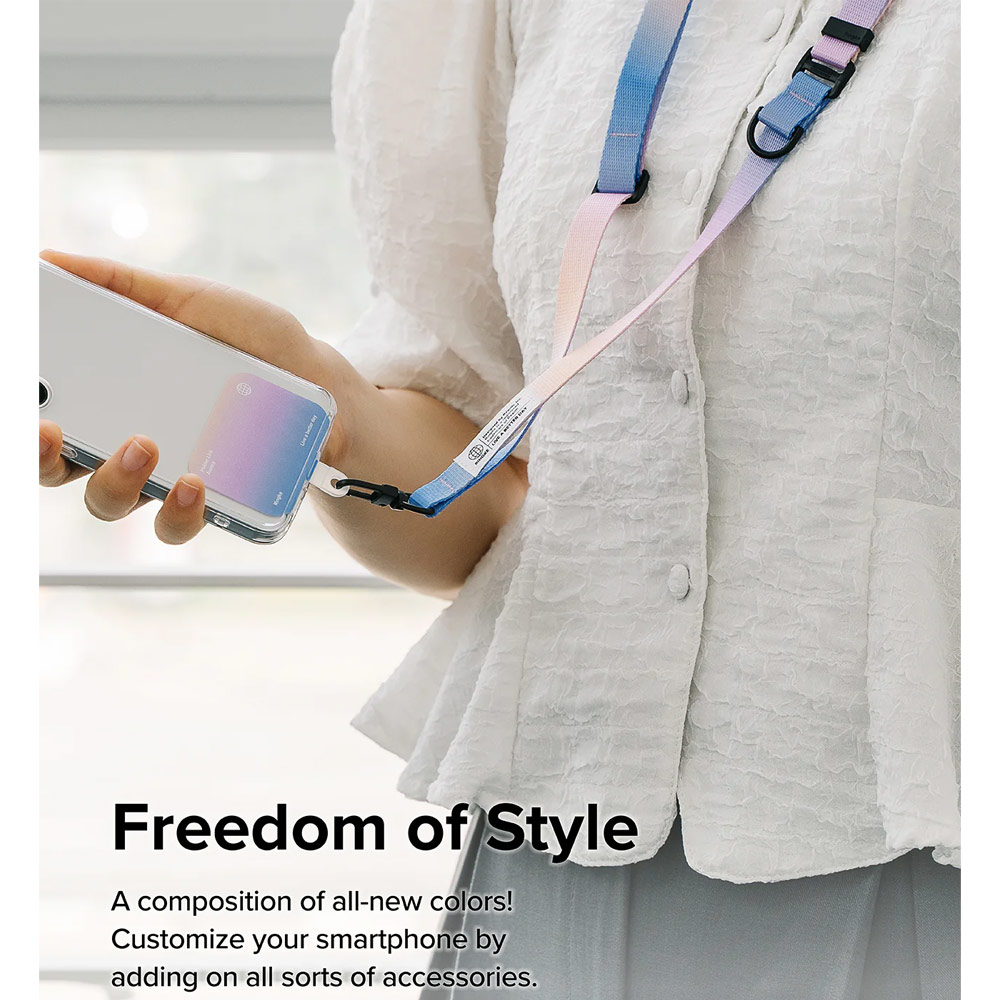 Picture of Ringke Adjustable Shoulder Holder Link Snap Hook Lanyard Crossbody Phone Strap for Phone case (FOREST)