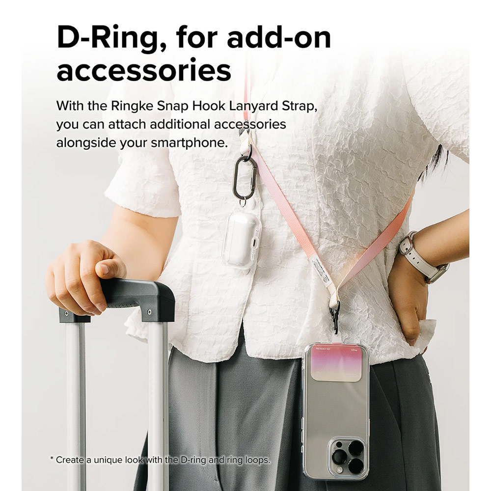 Picture of Ringke Adjustable Shoulder Holder Link Snap Hook Lanyard Crossbody Phone Strap for Phone case (FOREST)