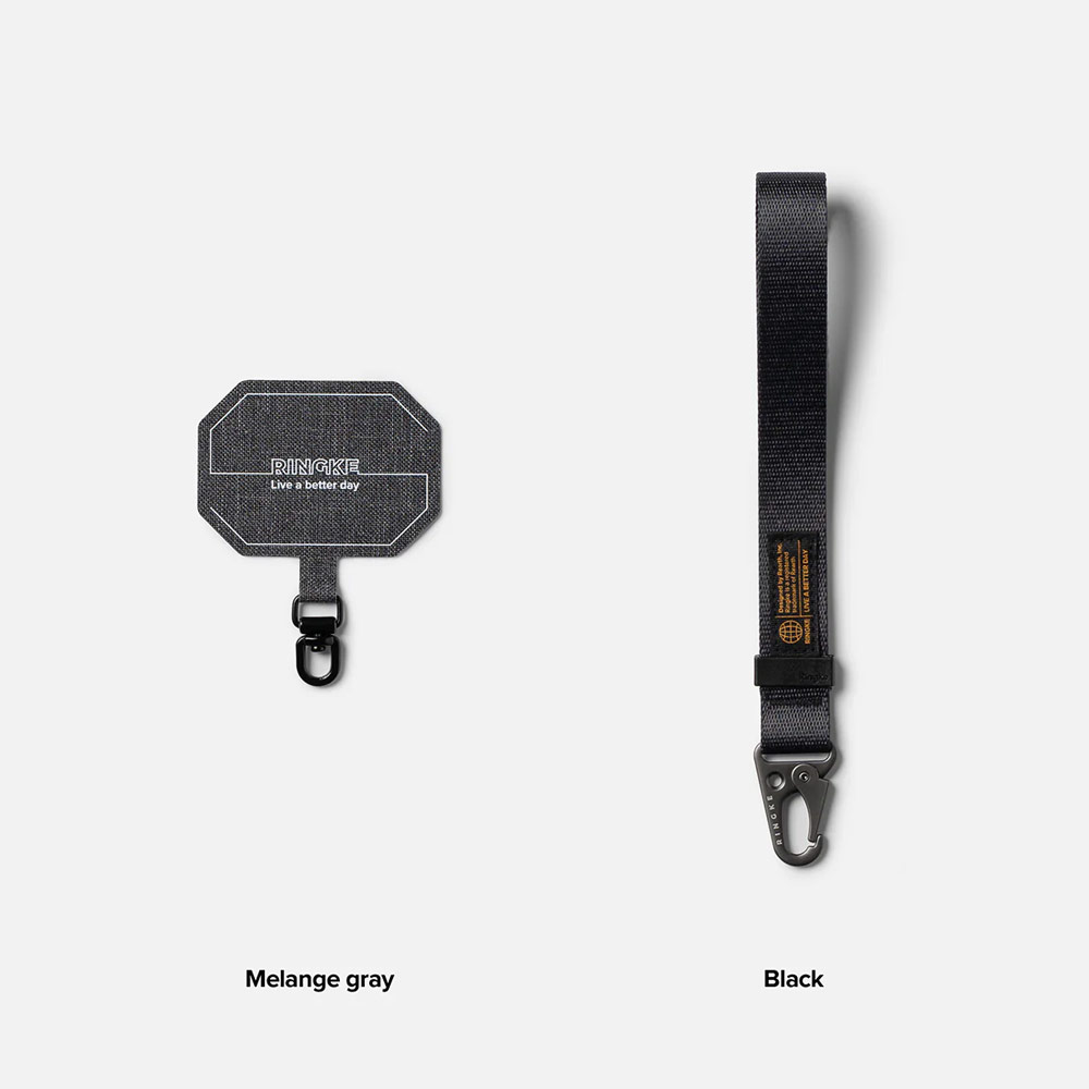 Picture of Ringke Hand Strap Tough All Purpose Heavy Duty Tactical Carabiner Clasp for Smartphone (Black)