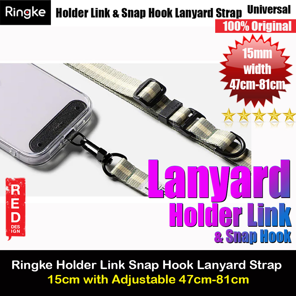 Picture of Ringke Adjustable Shoulder Holder Link Snap Hook Lanyard Crossbody Phone Strap for Phone case (Leaf Green) Red Design- Red Design Cases, Red Design Covers, iPad Cases and a wide selection of Red Design Accessories in Malaysia, Sabah, Sarawak and Singapore 